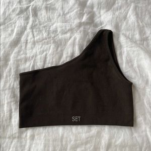 SetACTIVE sculptflex top in Espresso size medium